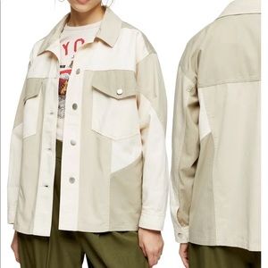 Topshop Matty panel shirt jacket
